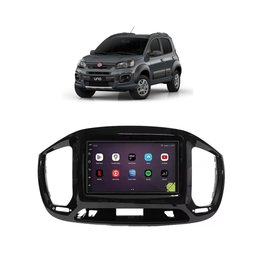 Kit Multimídia Uno 2015 / 2021 Sporting Way 7 Pol Android Carplay 2/32GB - 701KC First Option