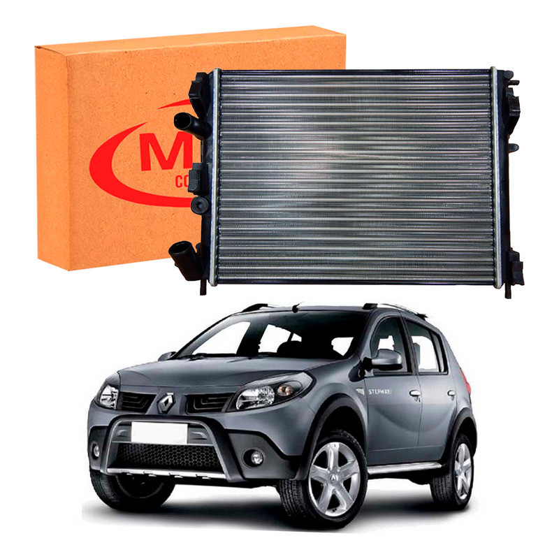 Radiador Agua Motor Mtf Sandero Stepway 1.6 2007 A 2013 em Oferta na Shopee