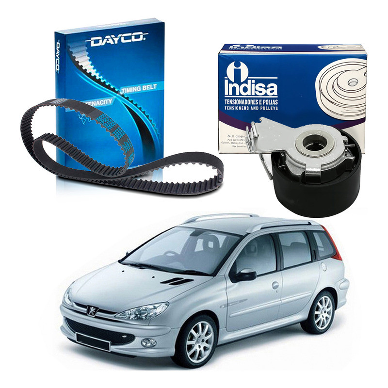 Kit Correia Dentada Tensor Peugeot 206 Sw 1.4 8v 2006 A 2008