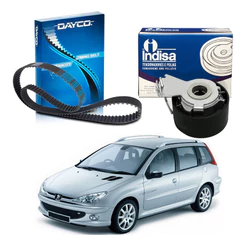 Kit Correia Dentada Tensor Peugeot 206 Sw 1.4 8v 2006 A 2008