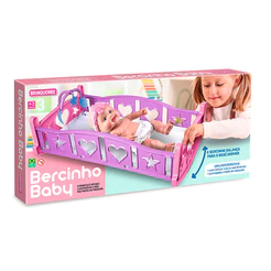 Berço Para Boneca Com Colchão Brinquedo Infantil Fofo Brinquemix Infantil bebe reborn