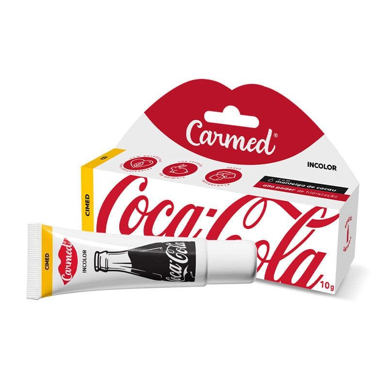 Hidratante Labial Carmed Coca-Cola Incolor 10g em Oferta na Shopee