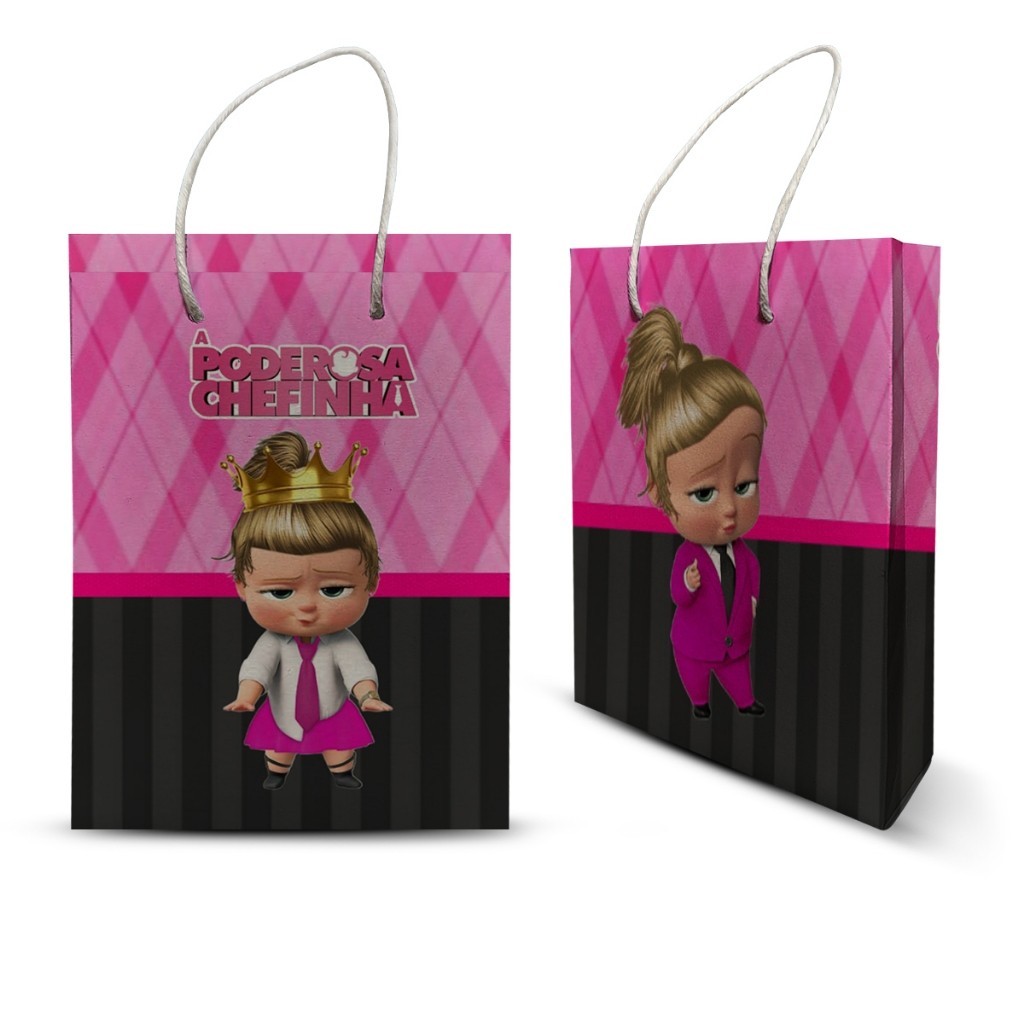 10 SACOLINHA SURPRESA PERSONALIZADA TEMA PODEROSA CHEFINHA LEMBRANCINHA MILK DE FESTA