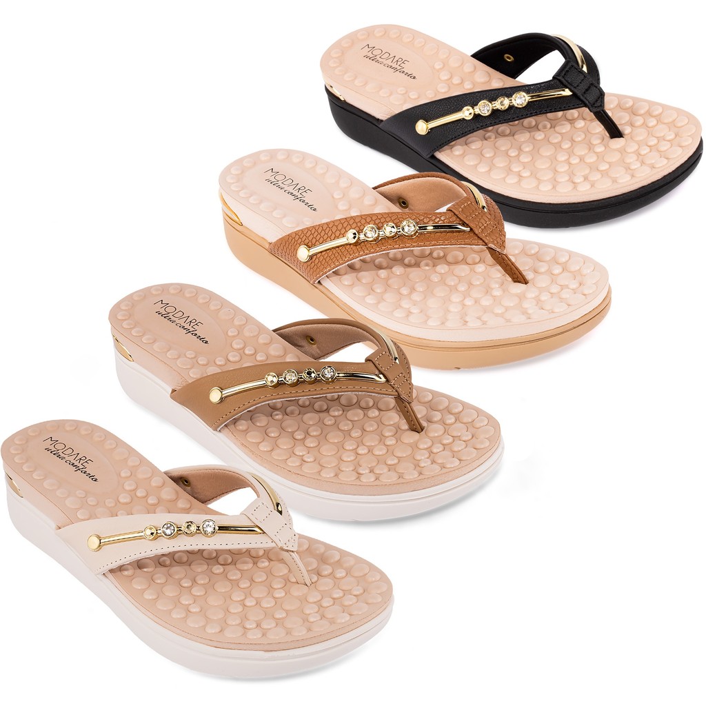 Sandália Modare Feminina Leve Confortável Massageador 7151 em Oferta na Shopee