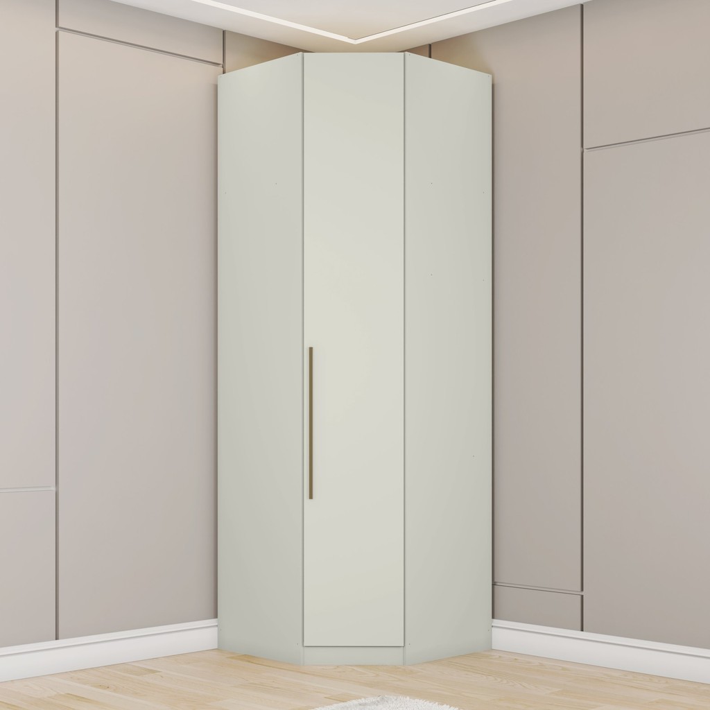 Guarda Roupa Canto Oblíquo Modulado 1 Porta Predileto  Areia HP em Oferta na Shopee