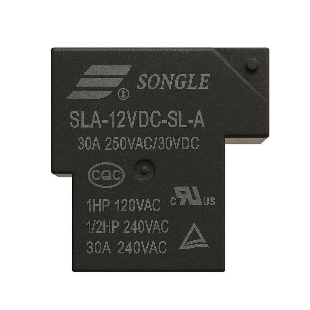 Relé Songle SLA-12VDC-SL-A 12VDC 30A 4 Pinos Potência Automação Eletrodomésticos