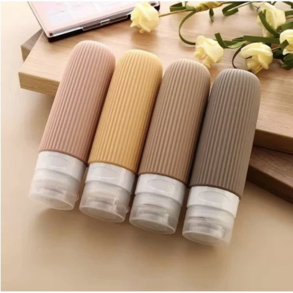 Kit 4 Garrafas Silicone 90ml – Portátil para Viagem e Uso Diário em Oferta na Shopee