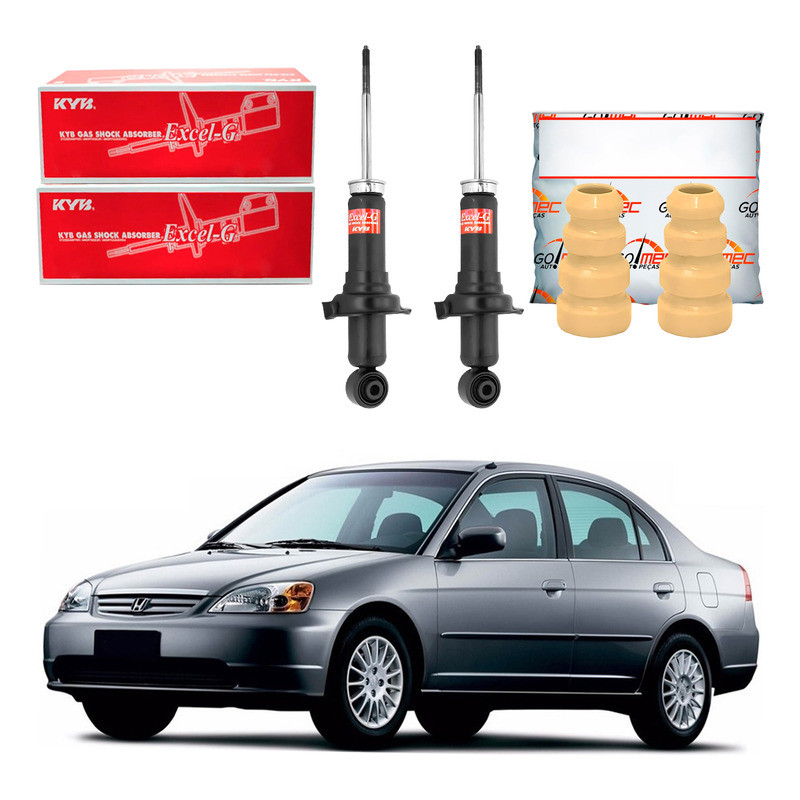Kit Amortecedor Traseiro Civic 1.7 2002 A 2003