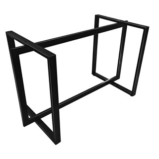 Base De Mesa Design Industrial para Tampos de Até 150cm x 80cm Halden Preto em Oferta na Shopee