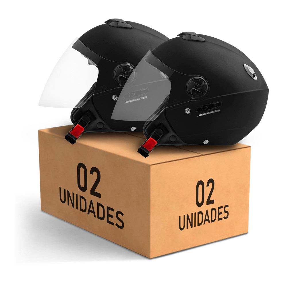 Kit 2 Capacete Aberto Pro Tork New Atomic Solid