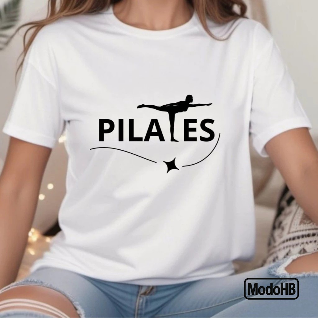 Camiseta Camisa Pilates Blusa Feminina Fisioterapia 100% Algodão T-Shirt Ginastica Educação Física