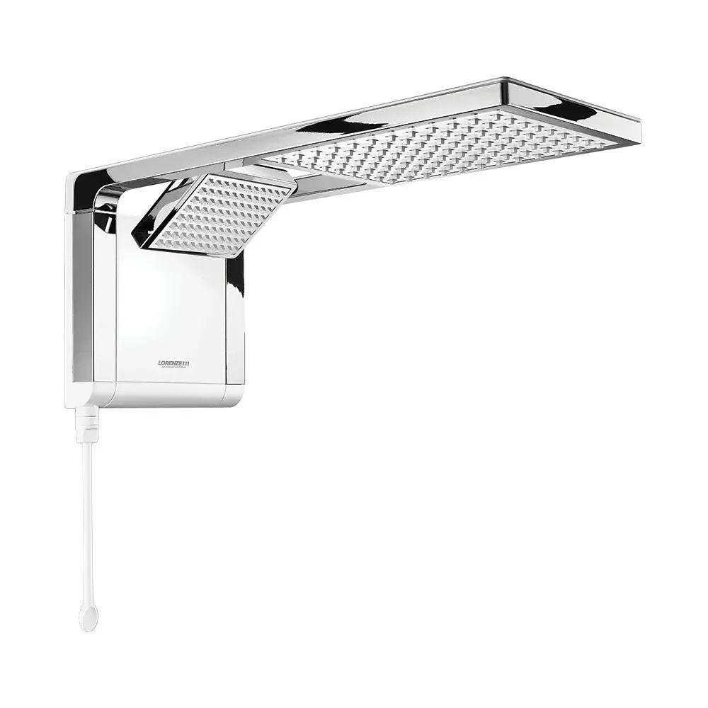 Imagem Chuveiro Lorenzetti Acqua Duo Ultra Eletrônica 7.800W Branca Cromado - 220V