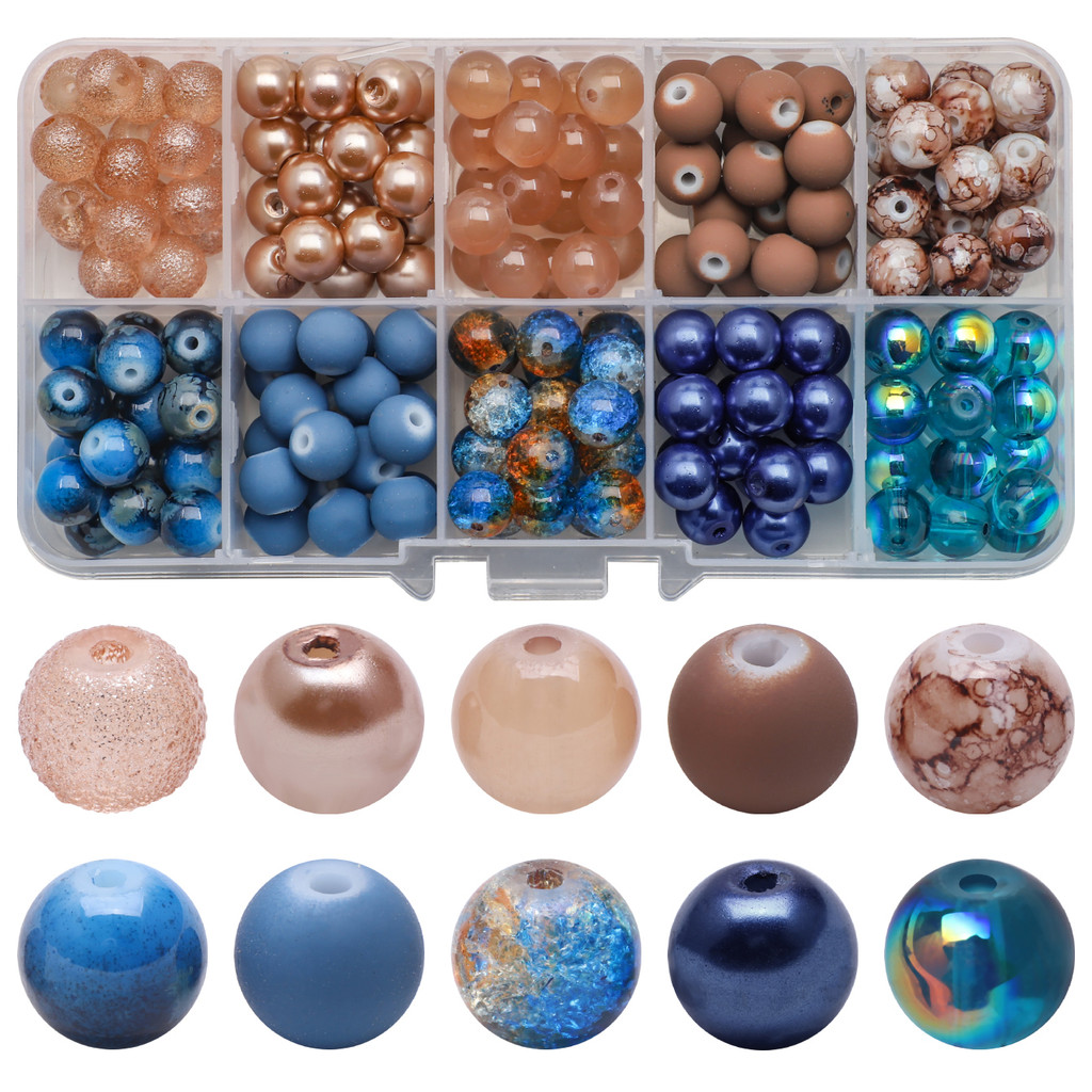200 Pçs/Lote 8mm Vidro De Cristal Solto Contas Redondas Artesanato Para DIY Fazendo Encantos Pulseiras Colar Brinco Jóia