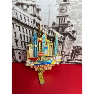Shanghai cenário característico Metal tridimensional magnético Cultural criativo coleção comemorativa criativo geladeira