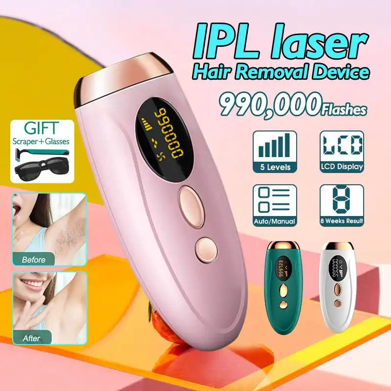 [Pronta Entrega] Novo 2024 Epilador a Laser com 900.000 Flashes, IPL Permanente, Fotoepilador para Remoção de Pelos Indo