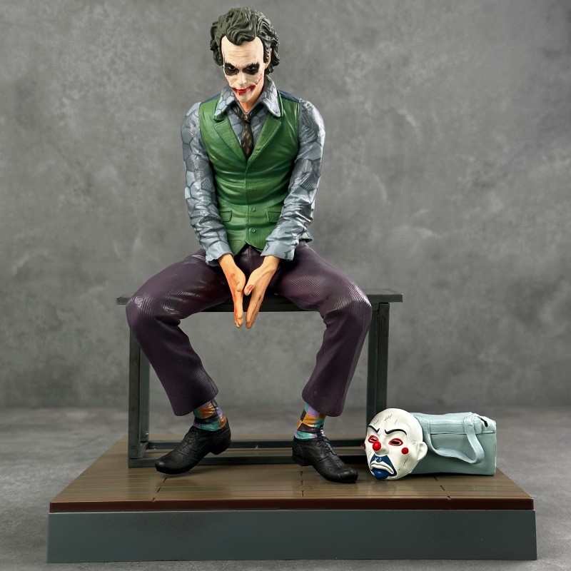 Gotham Palhaço DC Heath Ledger Meiman Cavaleiro das Trevas Palhaço Suicídio Equipe Figura Joker Modelo Ornamentos