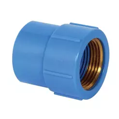 Luva Soldável Krona com Bucha Latão 25x3/4 Azul - Embalagem com 20 Unidades
