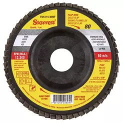 12 Discos Flap Starret 4.1/2" G80