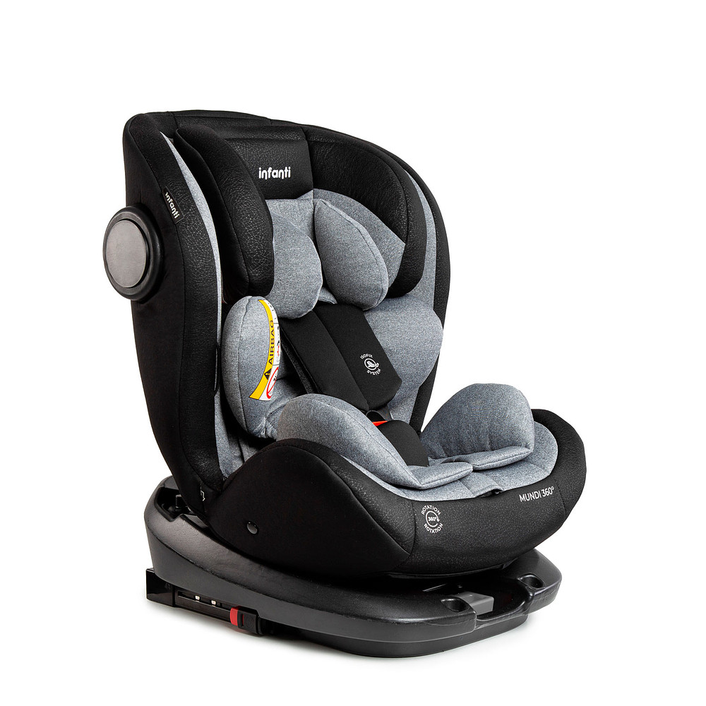 Cadeira para carro Mundi Isofix e giro 360° Infanti cor Cinza