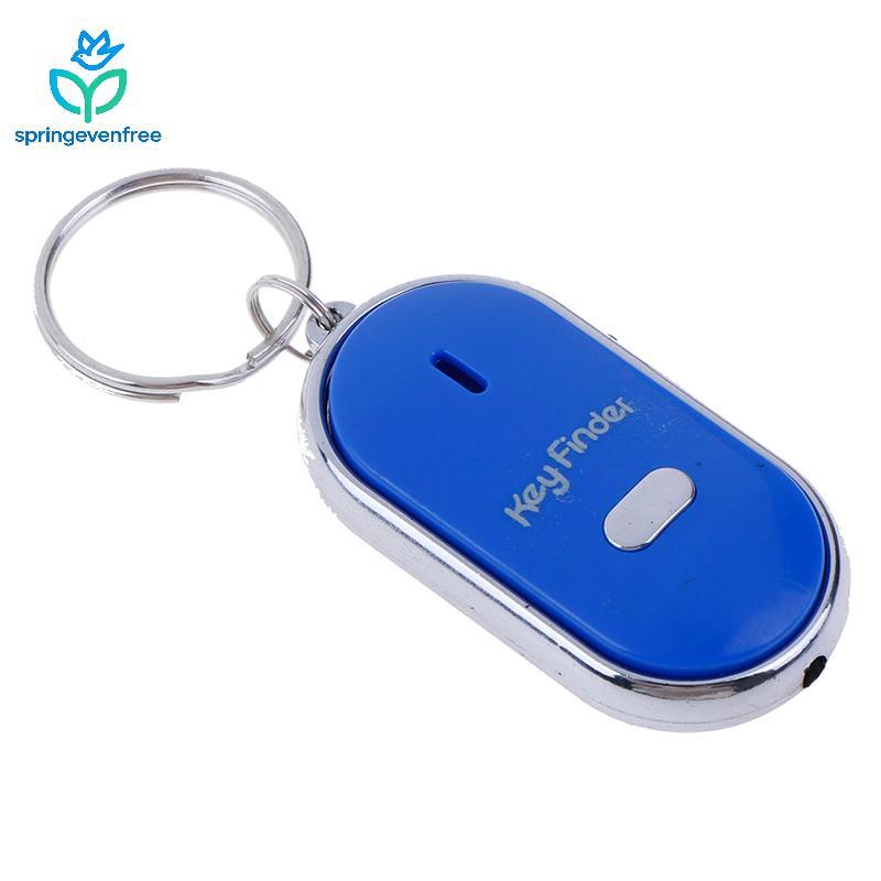Spe Azul Anti-Perdido Localizador De Chave Chaveiro Apito Bip Som Alarme Luz LED FE