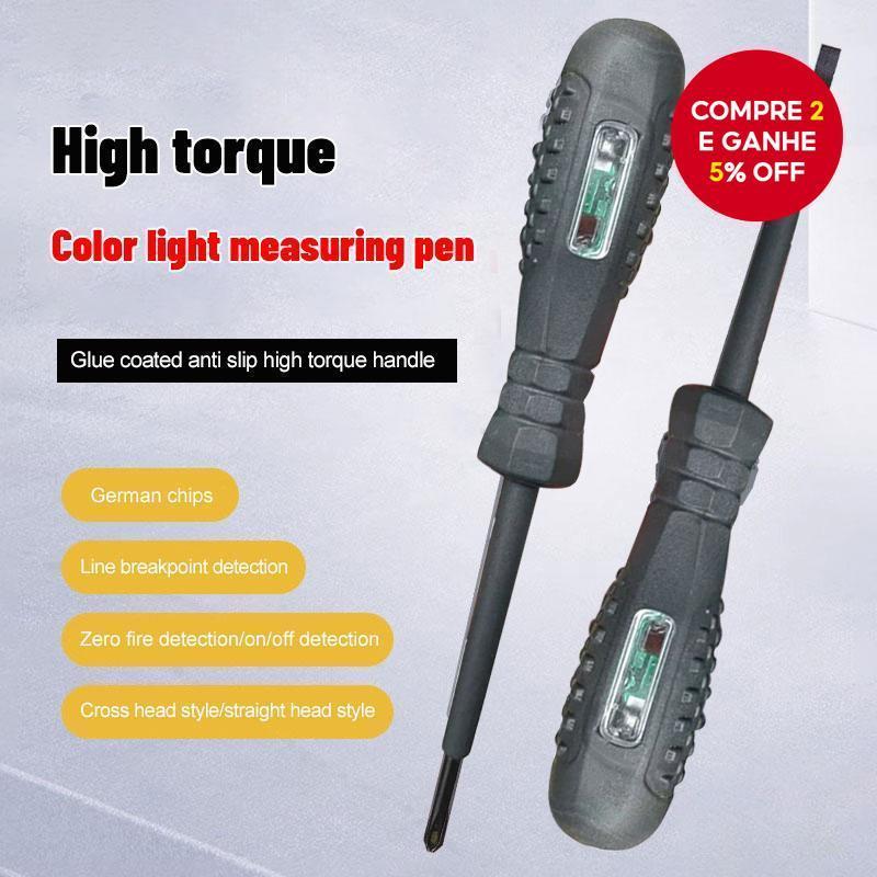 Caneta elétrica de torque alto, chave de fenda, multifuncional inteligente dedicada ao eletricista, medidor de ruptura
