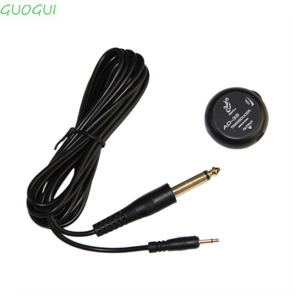 GUOGUI Mini Captador De Som , Amplificador Piezo AD-35 Guitarra , Transdutor Stick 3 Metros Cabo