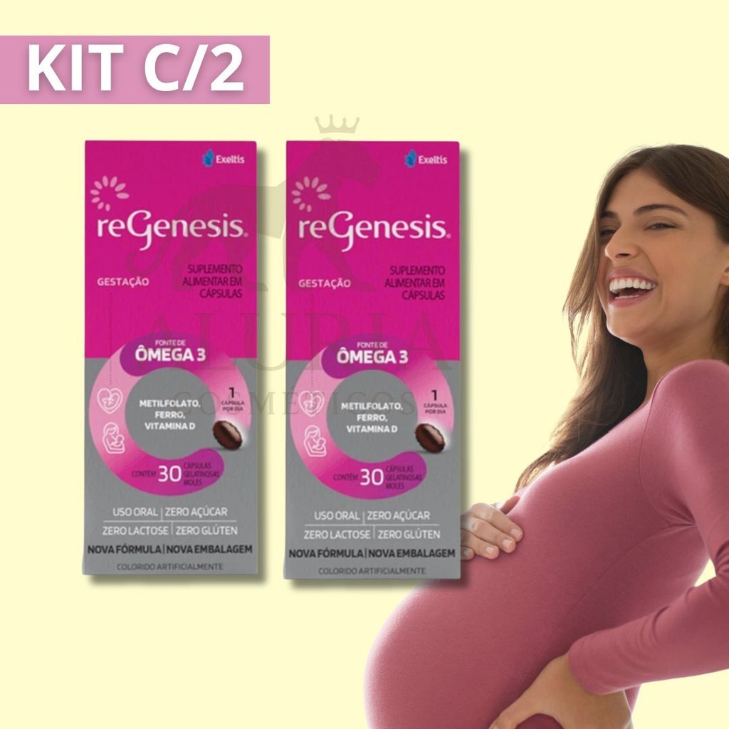 ReGenesis Ômega 3  - Kit Com 2 Caixas C/ 30 Cápsulas Cada