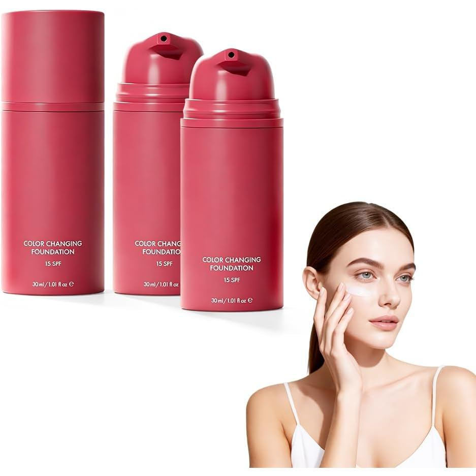 Base de Maquiagem que Muda de Cor 2026, Nova Base Facial Coreana, Ilumina a Pele, Hidrata, Disfarça Imperfeições, Base d