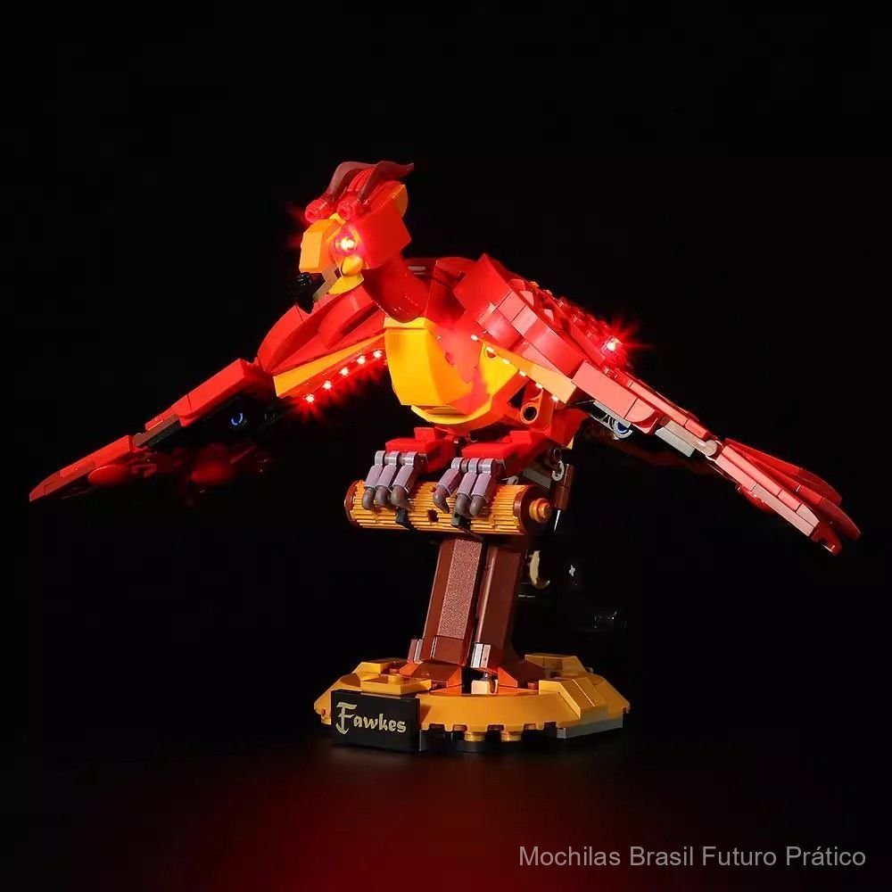 Compatível com LEGO Harry Potter Fawkes, o Fênix de Dumbledore 76394, brinquedo de blocos de montar para crianças, prese