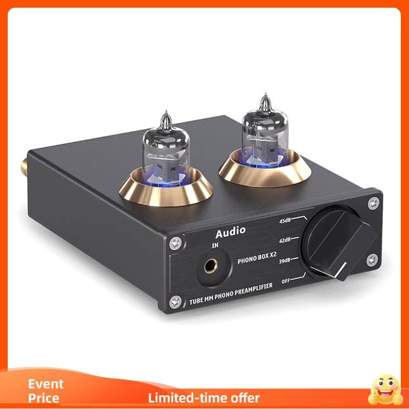 Mini HiFi mmPhono Stage Turntable Pré-Amplificador Tubo De Vácuo De Áudio Estéreo Qualidade De Som Aprimorada Plugue Ue