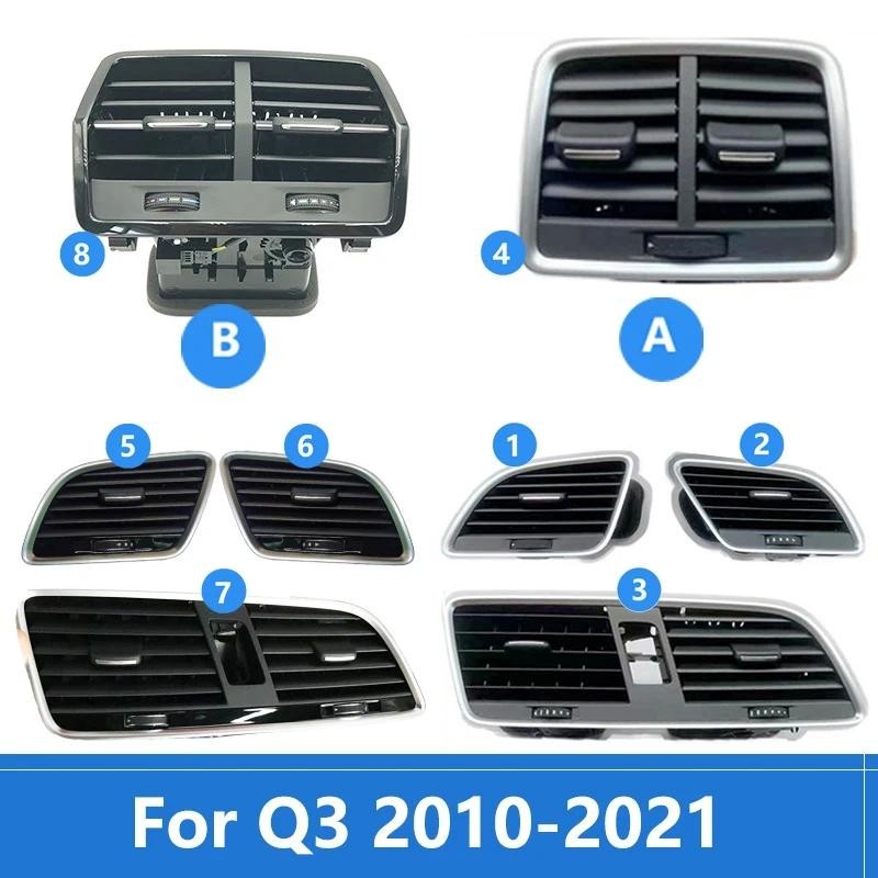 Ruili284 Saída De Ar Condicionado Cromada Ventilação Ca AC Para Audi Q3 2010-2018 2020 A/C Grade De Peças Automotivas De