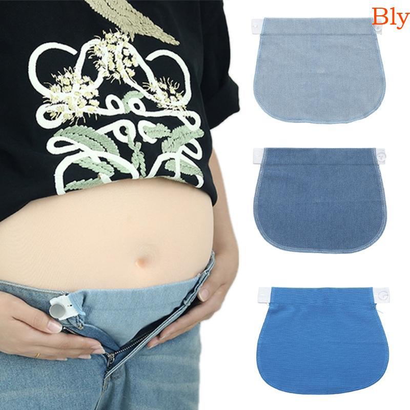 Bly Calças Extensor De Cintura Botão Reutilizável Elástico Poliéster Ajustador Fechamento Para Roupas De Maternidade