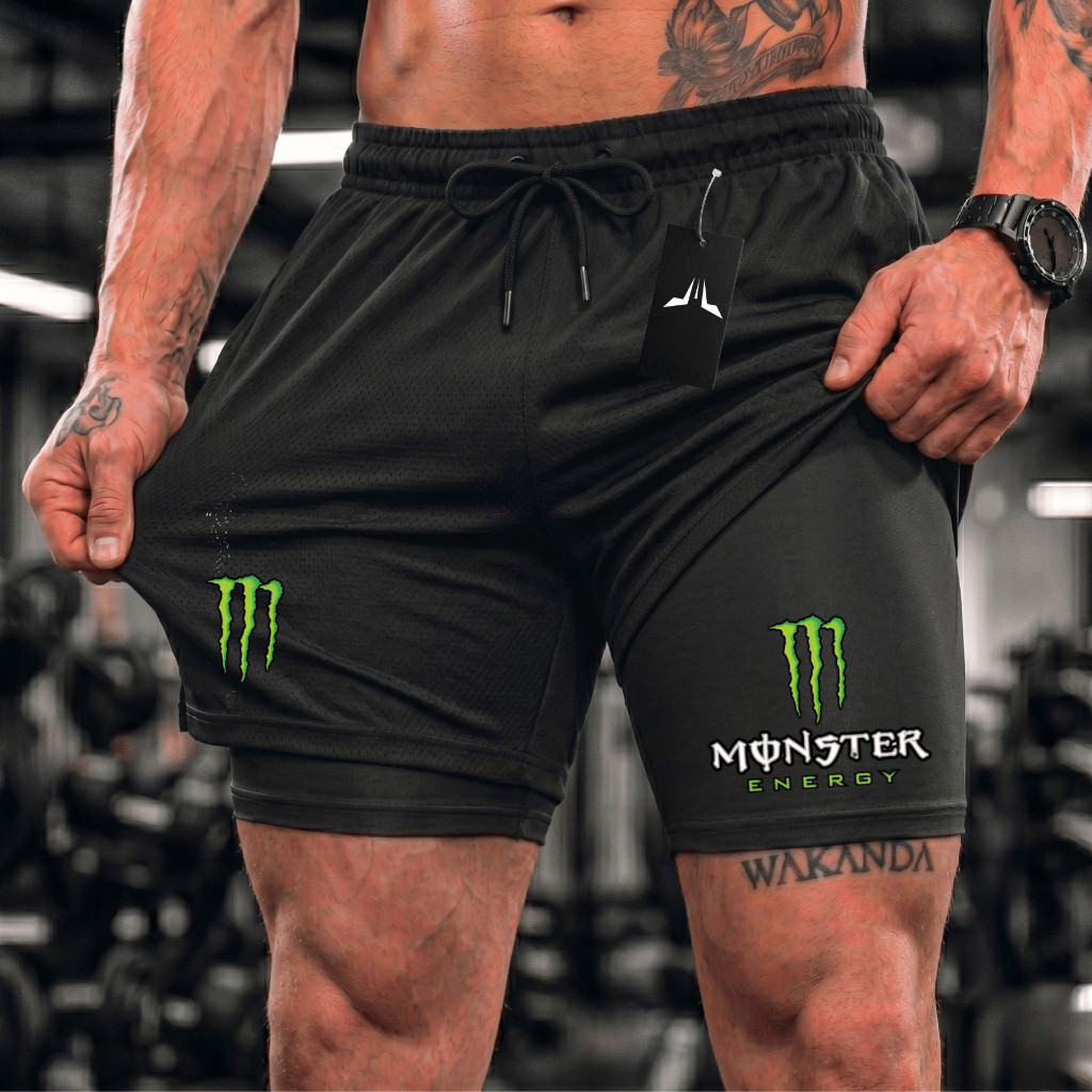 Bermuda Compressão Duplo Masculina 2 Em 1 Short Academia Halena Treino Esporte LOLA