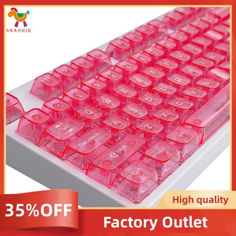 Conjunto De Teclas De Gelatina Transparente 115 Personalizadas Rosa Tampa De Chave Artesanal Teclado Mecânico MX Switch