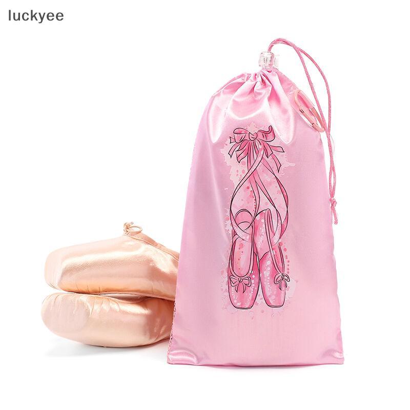 luckyeo Portátil Malha Saco De Dança Respirável Sapatos Bolsa De Armazenamento Meninas Ballet Organizador Sacos Sapato B