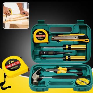 Kit de Ferramentas Básicas Compacta e Portátil | Martelo/Alicate/Chave de Fenda/Trena | Resistente para Casa/Viagem