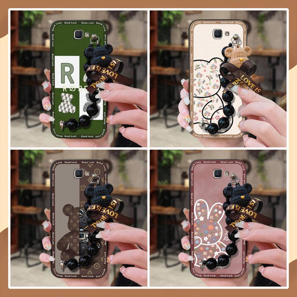 Capa De Telefone Com Pulseira De Urso De Desenho Animado Para Samsung Galaxy J7 Prime/2/2018/ON7 2016/G610F Protetora Ma