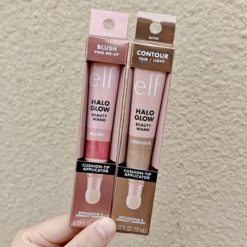 Elf Halo Glow Líquido Pó Contorno Blush Stick 6 Cores Full Hold Maquiagem Livre Iluminando Cor Água Luz Sensação Rosto