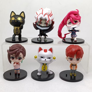 6 Pçs/Set 8.5cm Japão Anime Dan Da Bell Chaveiro Ayase Momo Takakura Ken Shiratori Aira Turbo Granny Q Versão PVC Figura