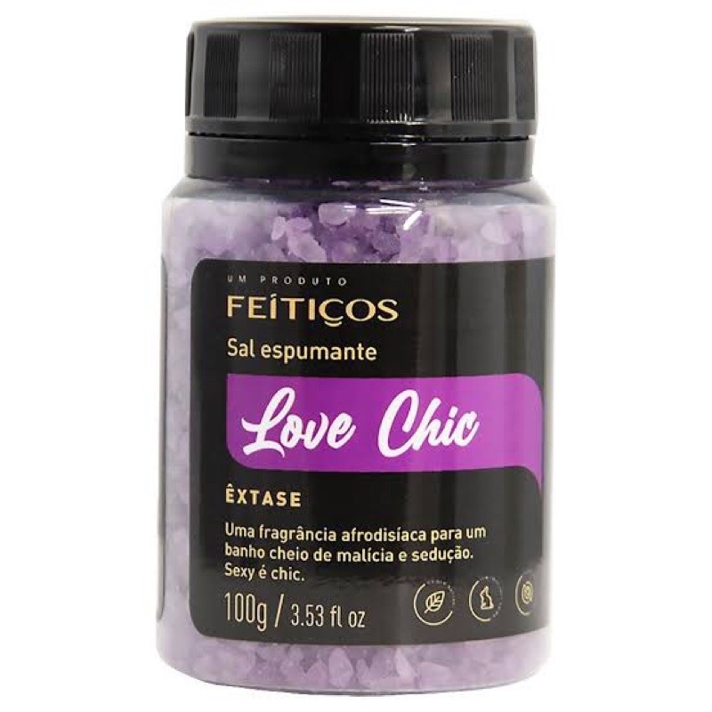 Sais de Banho Espuma para Banheira e Hidromassagem Love Chic 100g Feitiços