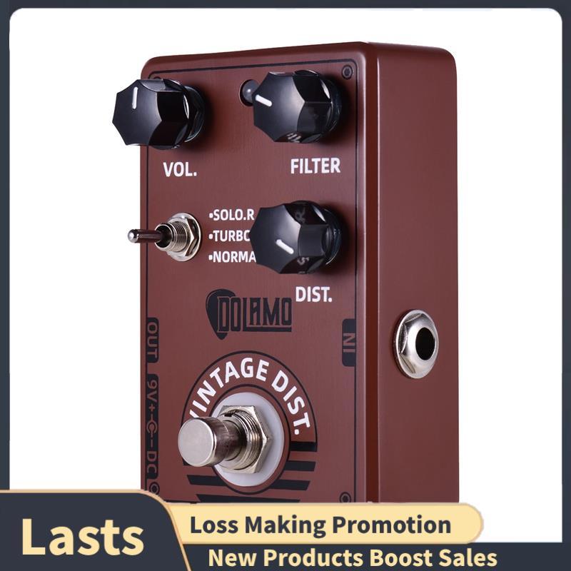 D-11 Pedal De Efeito De Guitarra De Distorção Vintage Em Liga De Alumínio Com Filtro De Volume E Controle Acessórios Par
