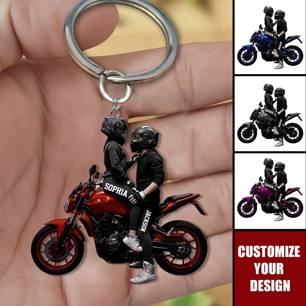 Motocicleta E 2D Acrílico Pingente Chaveiro Mochila Decoração item Para Entusiastas Da