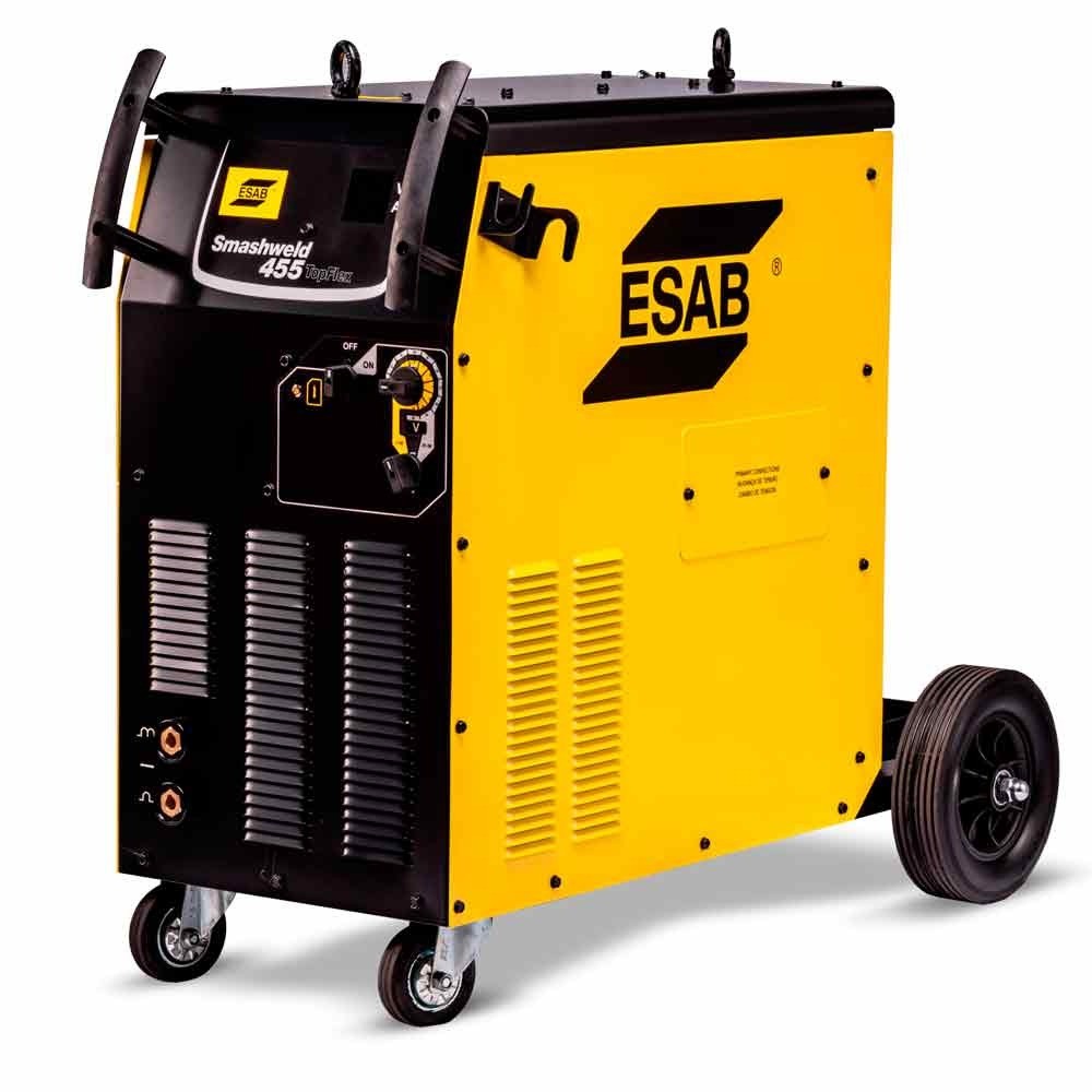 Máquina de solda Mig Mag 400A Sem cabeçote trifásica 220/380/440V - Smashweld 455 Top Flex - Esab