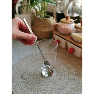 Frete grátis Colher de agitação de aço inoxidável 304 Colher de gelo criativa Colher de café Sobremesa estendida Mel Fer