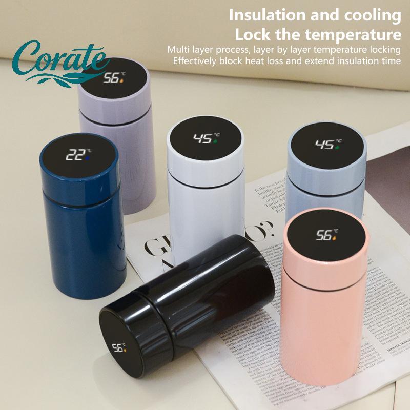 [Corate] Garrafa Térmica Inteligente De 200ML Com Display De Temperatura Frascos A Vácuo De Aço Inoxidável Filtro Tee Cu