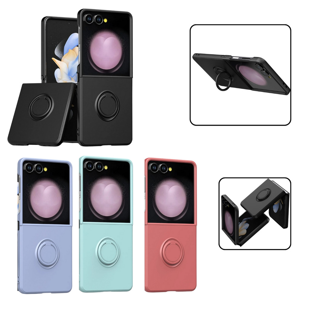Capa Capinha Silicone Case Proteção anti impacto com suporte tripé  Anel Para Z Flip 7