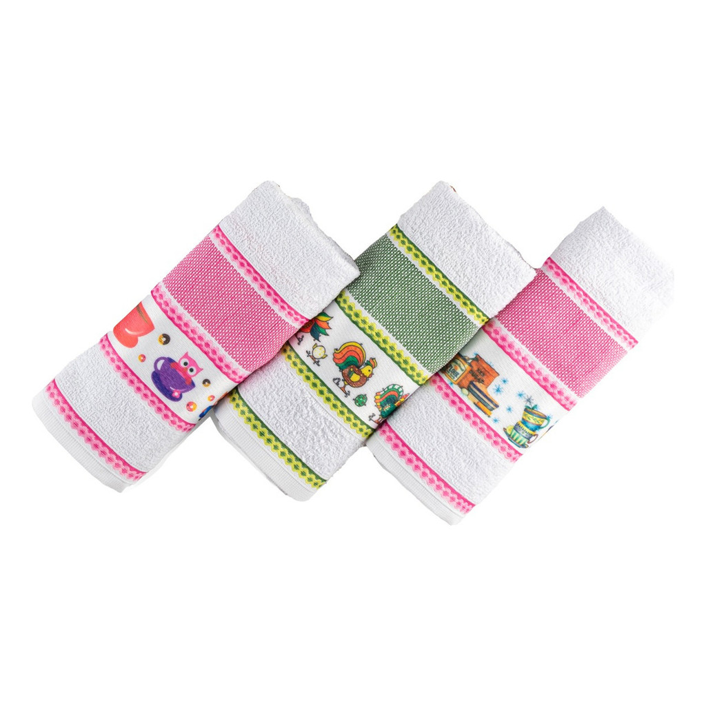 Kit 6 Panos Prato Gourmet Alta Qualidade Absorvente Felpudo
