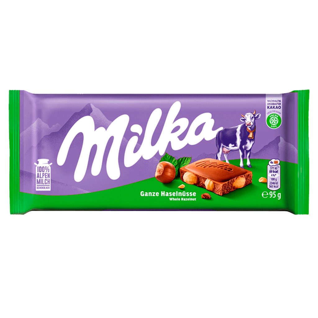 CHOCOLATE MILKA WHOLE HAZELNUT 95G em Oferta na Shopee