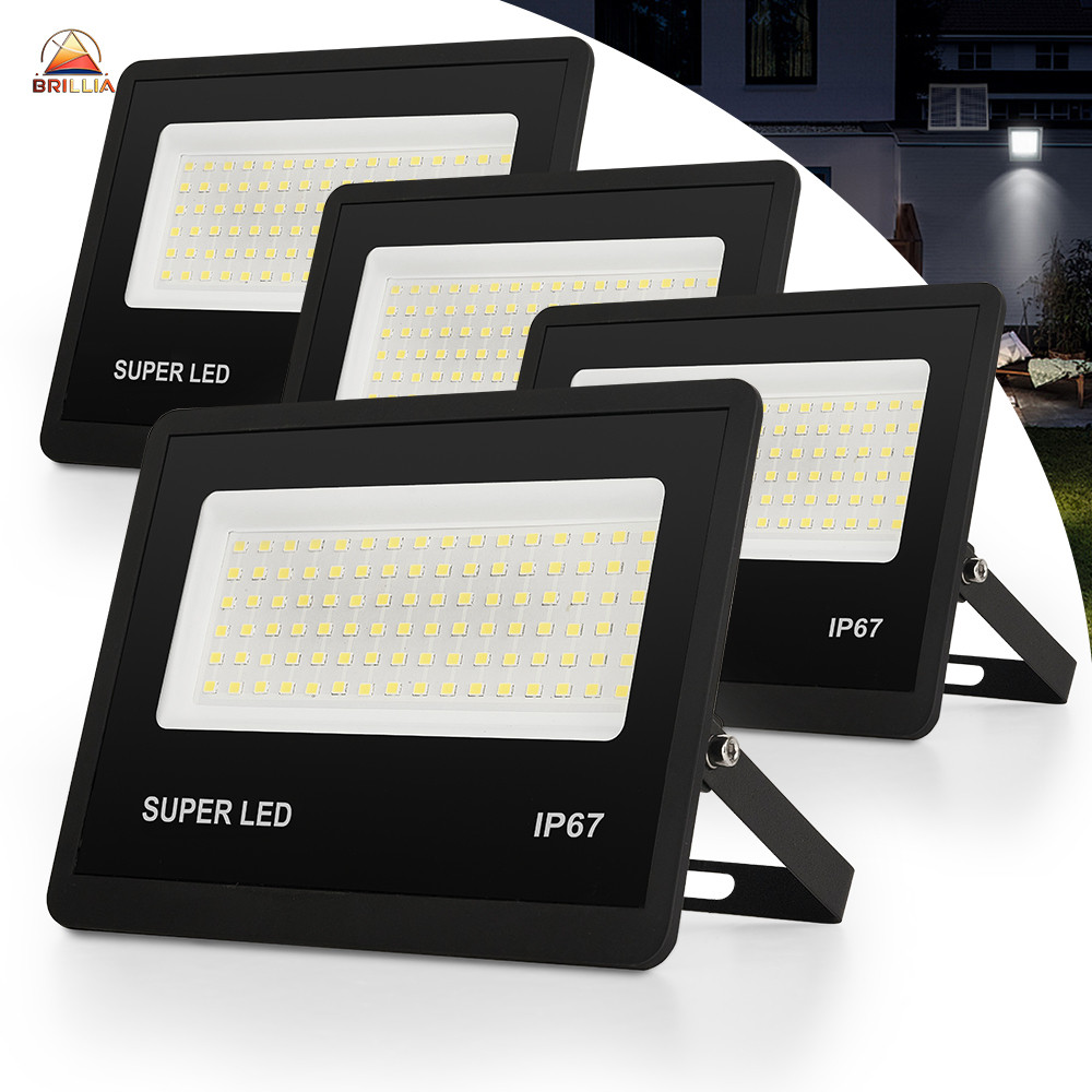 Kit 1~4 Refletor LED 300W Holofote IP67 Super Brilhante e Econômico à Prova d'Água Externas Bivolt em Oferta na Shopee