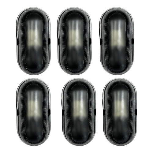 Kit 6 Und Arandela Luminária De Jardim Preta Sem Grade Opl Preto